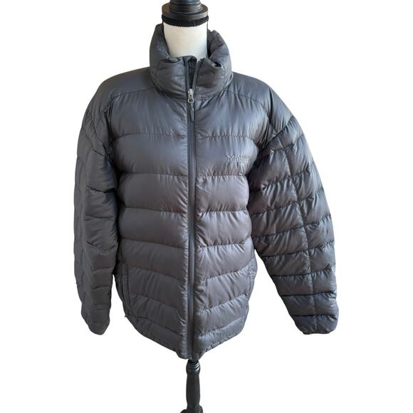 Marmot Men’s 800 Fill Down Jacket Gray Packable Puffer Coat Size Large - Picture 1 of 6